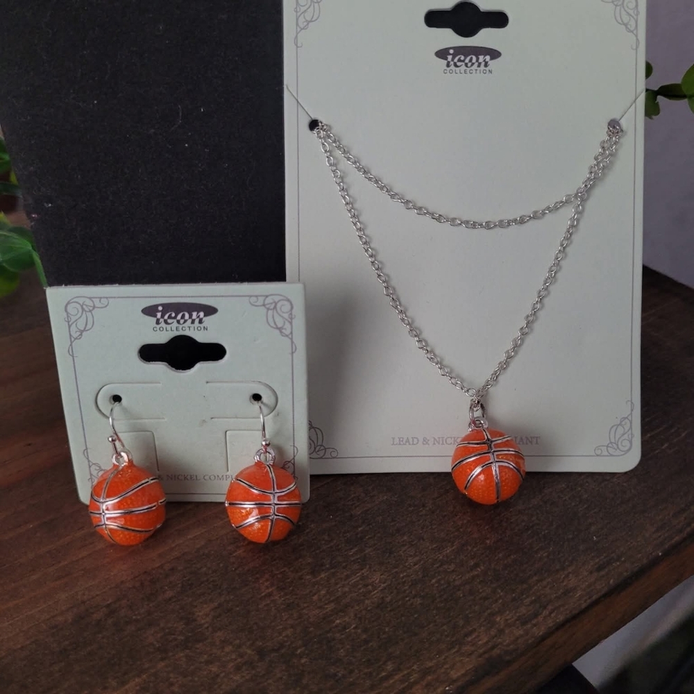 Nwt Basketball Jewelry Set